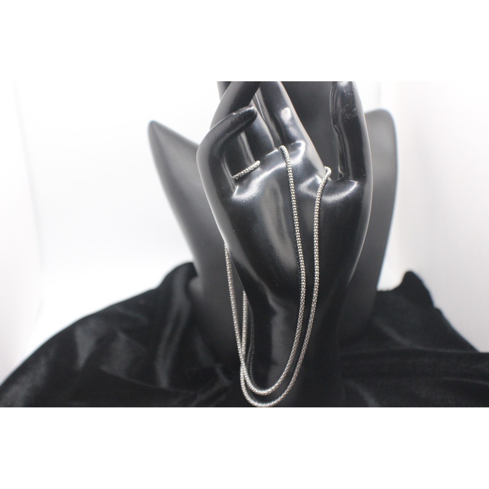 ATI Silver Popcorn Chain Necklace 22 Inch 2mm Made in Italy
